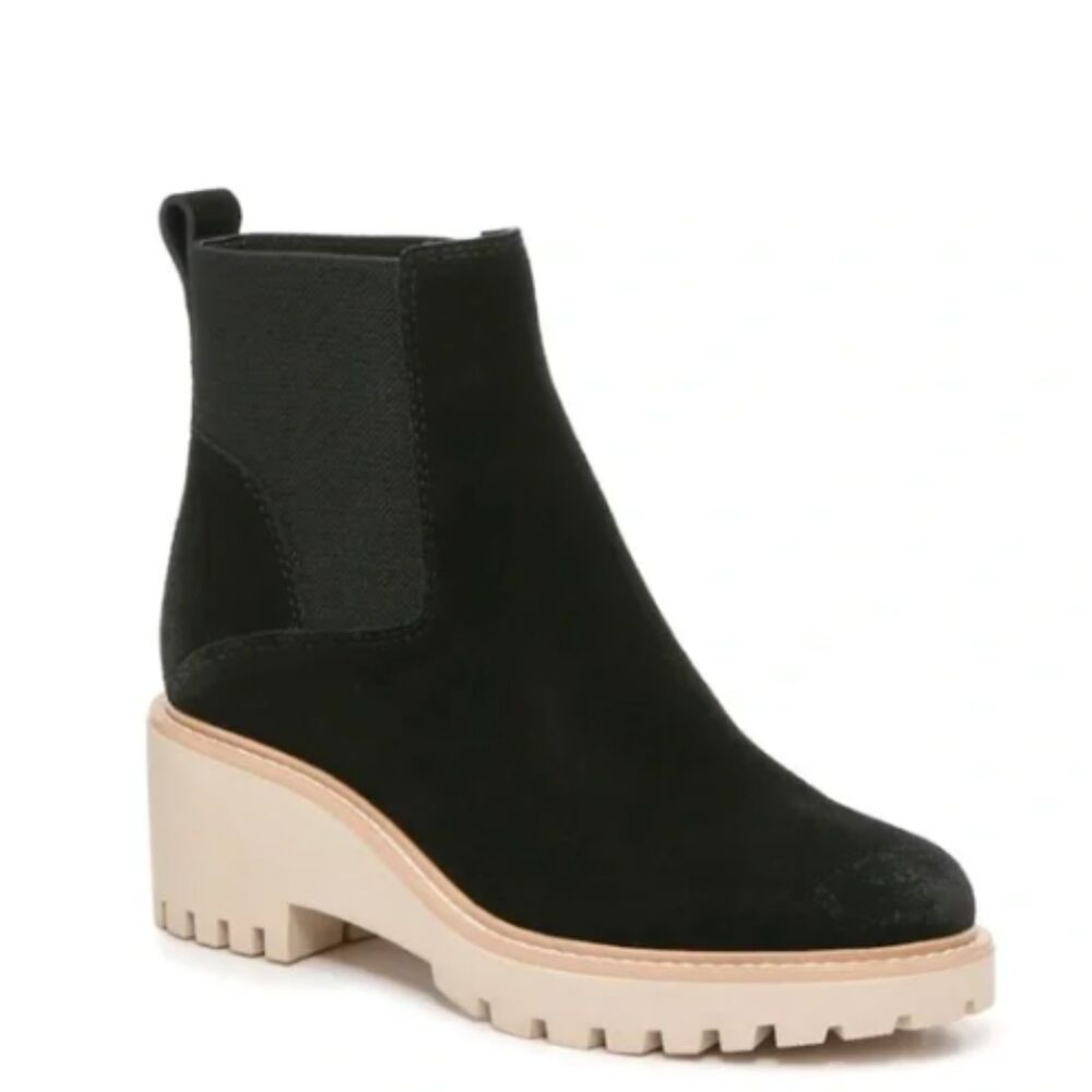 Dolce Vita Womens Haddie Wedge Chelsea Boot Ankle Booties Size 10M